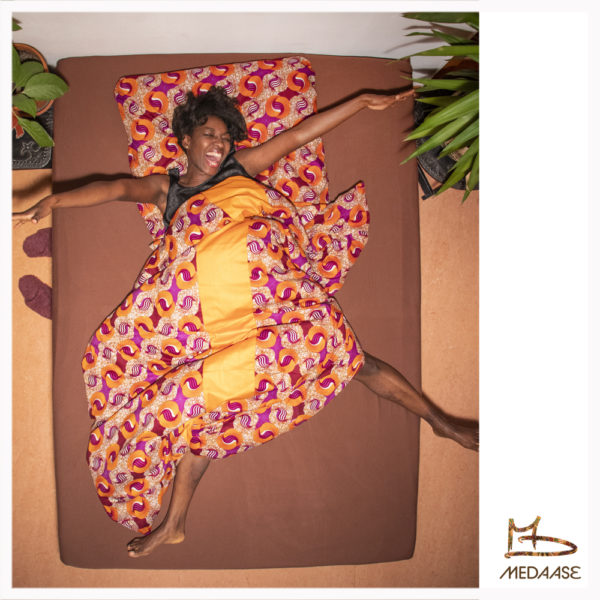 Bettwäsche [Waxprint, Gelb, Lila, Orange] | MEDAASE